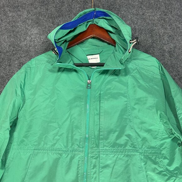 Club Monaco Jacket Womens  Medium Green Zip Up Hooded Pockets Windbreaker Rain - Picture 5 of 9